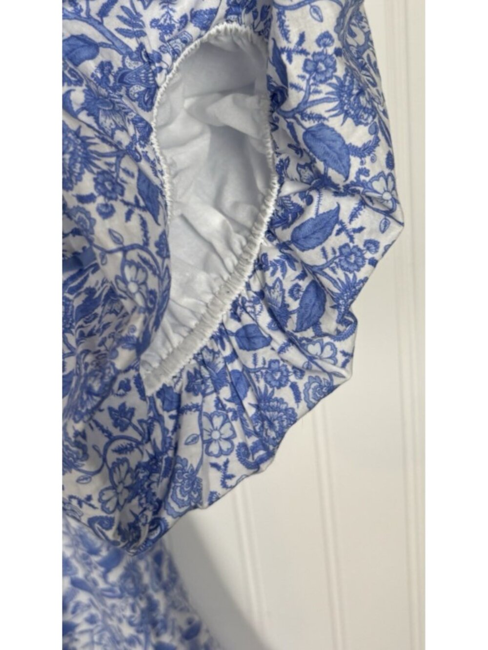 Hyacinth House Dress Womens S MIdi Baby Blue Ditsy Floral Hillsborough Cotton - Picture 6 of 6